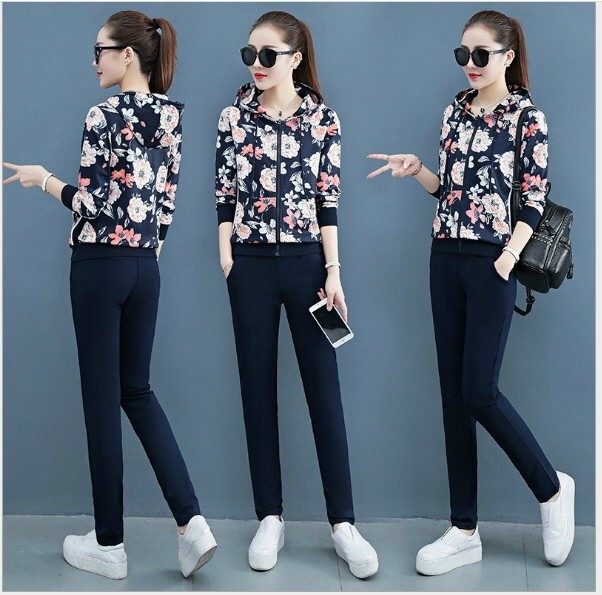 Set Bộ Dài Thể Thao Họa Tiết 3D in Hoa - BTN89